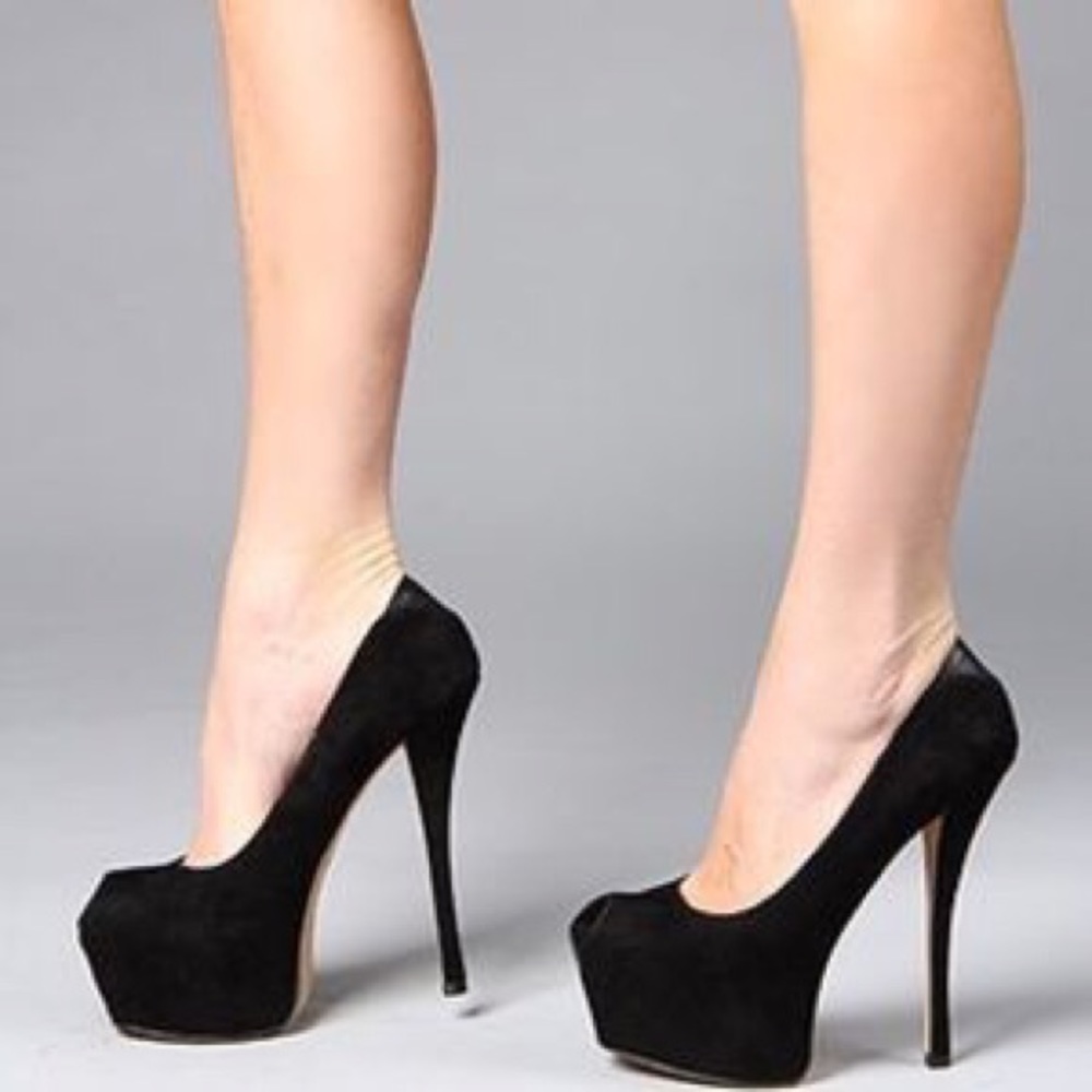 Sam Edelman Alexa peep toe suede platform pump